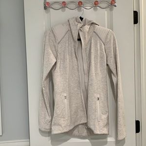 Athleta Jacket (S) Light Grey/ Off White